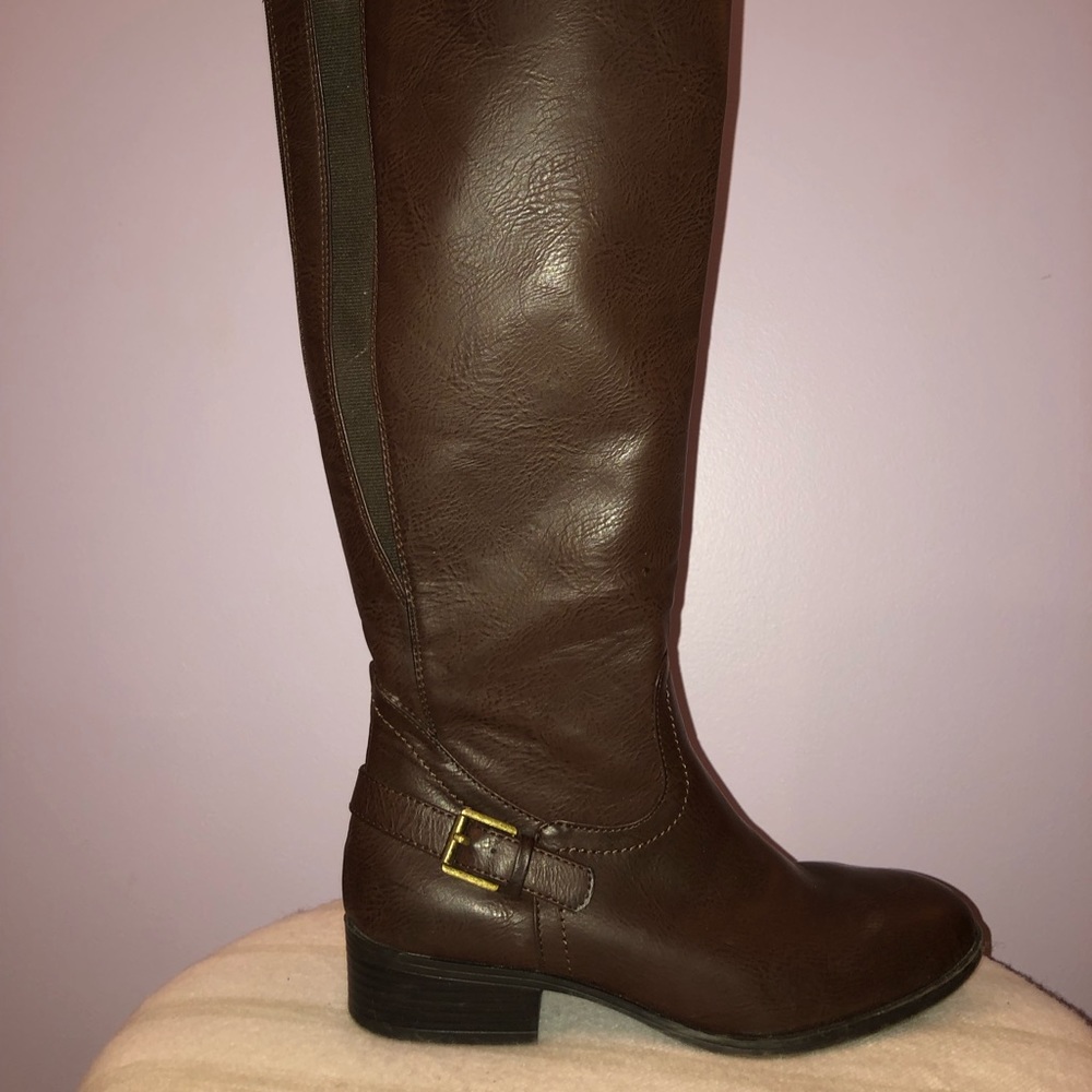 High Leather Brown Boots